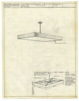 Architectural drawing, suspended lighting fixture