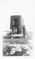 J. N. Brown House, delivery of copper bathrooms, Dymaxion, entry door