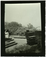 Beard House, building materials, Altadena, California, 1934