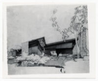 Bailey House, rendering of exterior, Santa Monica, California, 1947