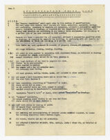 Specification check list, carpentry, millwork and accessories, undated