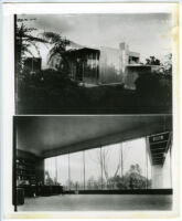 Beard House, exterior eastern view and interior view, Altadena, California, 1934