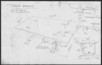 J. N. Brown House, design for black laquer (dining) table, circa 1937