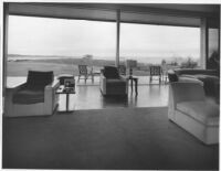 J. N. Brown House, interior social quarters, view looking out to patio