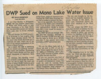 DWP Sued on Mono Lake Water Issue