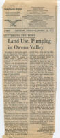 Land Use, Pumping in Owens Valley