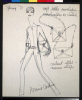 Cashin's illustrations of handbag designs for Coach