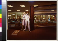 Photographs of Cashin's ready-to-wear designs for Sills and Co. featured in department store windows