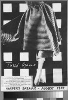 Oversized reprints of models wearing Cashin's fashion designs