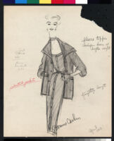 Cashin's pencil illustrations of ensembles featuring Forstmann wool. b073_f03-11