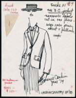 Cashin's illustrations of ready-to-wear designs for Russell Taylor, Spring 1980 collection. b055_f05-11