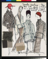 Cashin's ready-to-wear design illustrations for Russell Taylor, Cashin Country Knits division