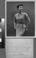 Black and white photographs of Cashin's designs of knit outfits for Guttman Bros