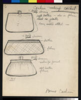 Cashin's pencil illustrations of handbag designs for Coach