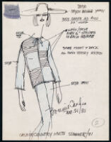 Cashin's illustrations of ready-to-wear designs for Russell Taylor, Summer 1981 collection. f08-02