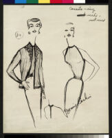 Cashin's illustrations of knit ensembles designed for Guttman Brothers. f01-13