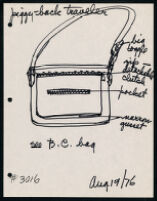 Cashin's rough sketches of handbag designs