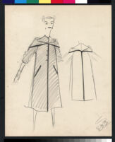 Cashin's pencil illustrations of ensembles featuring Forstmann wool. b073_f02-17