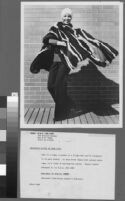 Black and white photographs of Cashin's fur coat designs for H.B.A. Fur Corp