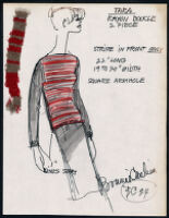 Cashin's illustrations of ready-to-wear designs for Russell Taylor, Fall 1981 collection. b058_f01-29