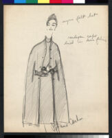 Cashin's pencil illustrations of ensembles featuring Forstmann wool. b073_f02-19