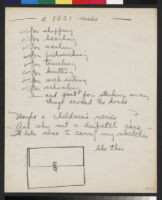 Cashin's essays and illustrations regarding design ideas for paper accessories including handbags, umbrellas, and slippers