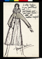 Cashin's illustrations of fur coat designs for R.R.G