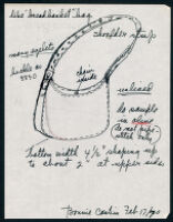 Cashin's rough sketches of handbag designs