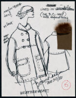 Cashin's illustrations of ready-to-wear designs for Russell Taylor, Fall 1981 collection. b050_f01-04