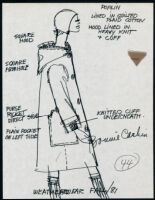 Cashin's illustrations of ready-to-wear designs for Russell Taylor, Fall 1981 collection. b050_f02-06