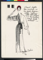 Cashin's illustrations of loungewear designs for Evelyn Pearson