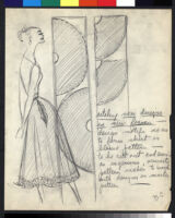 Cashin's illustrations of accessory and clothing designs using materials exported from India. f07-17