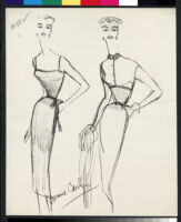 Cashin's illustrations of knit ensembles designed for Guttman Brothers. f07-13