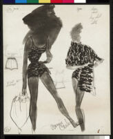 Cashin's illustrations of knit beachwear designed for Guttman Brothers. f03-09