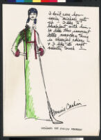 Cashin's illustrations of loungewear designs for Evelyn Pearson