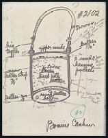 Cashin's rough sketches of handbag designs