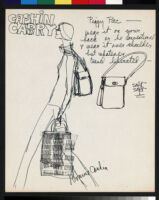 Cashin's illustrations of handbag designs for Meyers