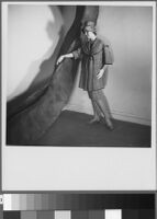 Black and white photographs of Cashin's ready-to-wear designs for Sills and Co. modeled at the Whitney Musuem of Art