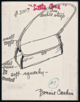 Cashin's rough sketches of handbag designs