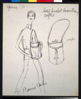 Cashin's illustrations of handbag designs for Coach