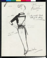 Cashin's illustrations of knit ensembles designed for Guttman Brothers. f07-12