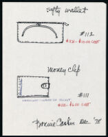 Cashin's illustrations of handbag and wallet designs for unproduced "Bonnie Cashin Collection." f02-09