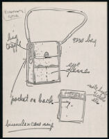 Cashin's rough sketches of handbag designs