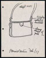 Cashin's rough sketches of handbag designs