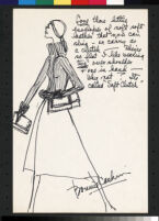 Cashin's illustrations of handbag designs for Meyers