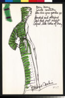 Cashin's illustrations of loungewear designs for Evelyn Pearson