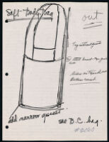 Cashin's rough sketches of handbag designs