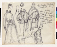 Cashin's ready-to-wear design illustrations for Russell Taylor, Cashin Country Knit division