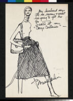 Cashin's illustrations of handbag designs for Meyers