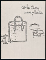 Cashin's rough sketches of handbag designs